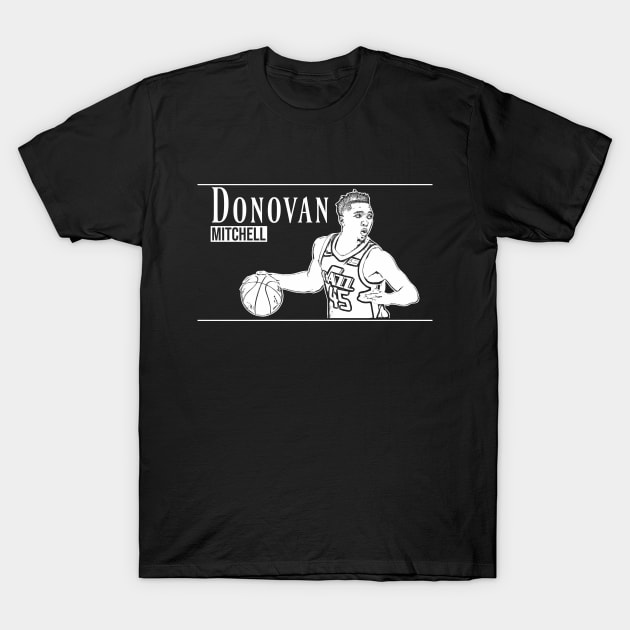 Donovan Mitchell | White T-Shirt by Aloenalone